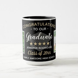 Mug Photo personnalisée 2 Félicitations diplômé Remise