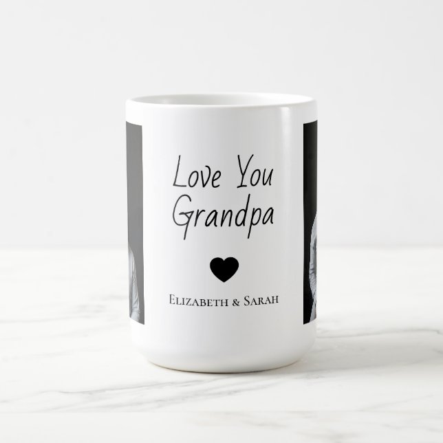 Mug photo personnalisée - Aimez-vous grand-père (Centre)