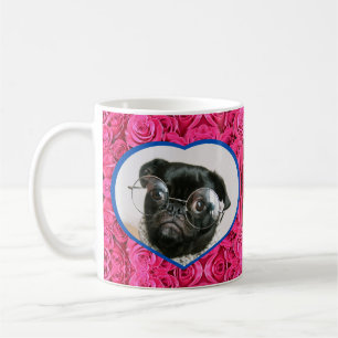 Mug Photo personnalisée Coeur rose Roses do-it-yoursel