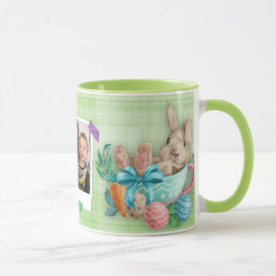 Mug Photo personnalisée Coupe de thé Bunny de Pâques