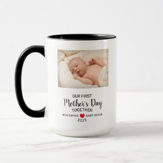 Mug Photo personnalisée de notre première fête des mèr