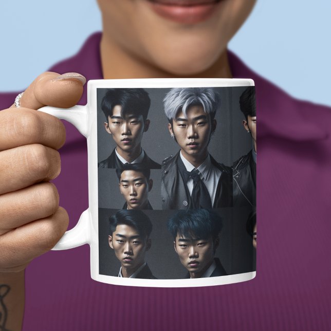 Mug Photo personnalisée du groupe Idol Kpop (Personalized Kpop Idol Group Photo Coffee Mug
)