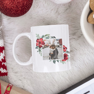 Mug photo personnalisée en fleurs de vacances
