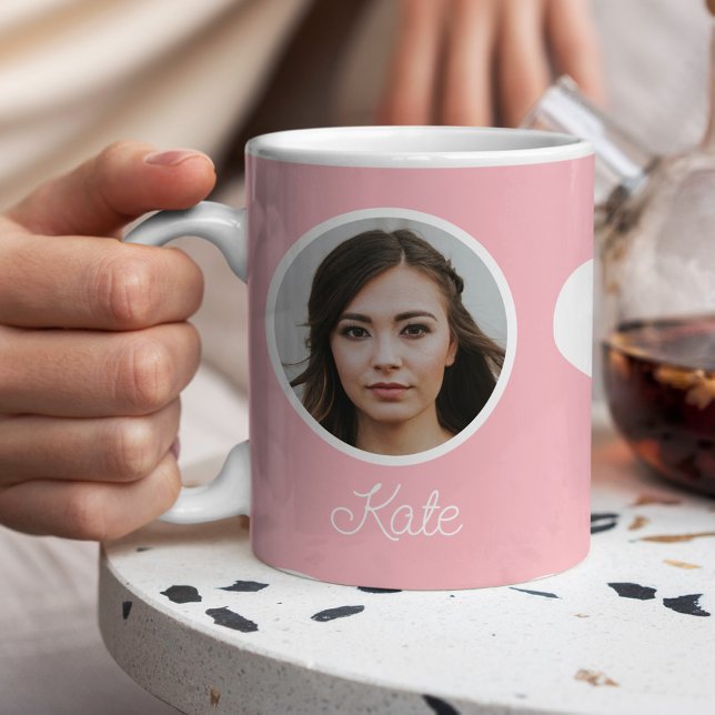 Mug Photo personnalisée et nom monogrammé (Créateur téléchargé)