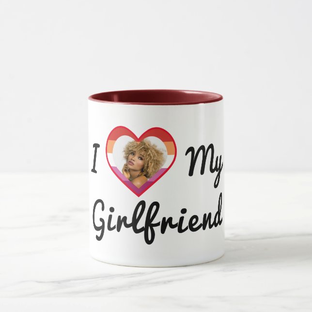 Mug Photo personnalisée Fierté lesbienne J'aime ma pet (Centre)