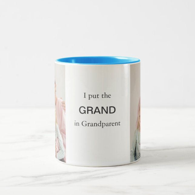 Mug photo personnalisée - Image et texte personnal (Centre)