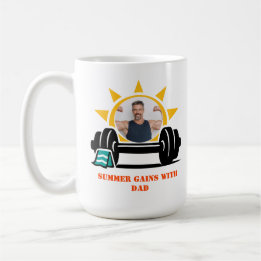 Mug Photo personnalisée La fête des pères Barbell d'ét