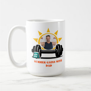 Mug Photo personnalisée La fête des pères Barbell d'ét
