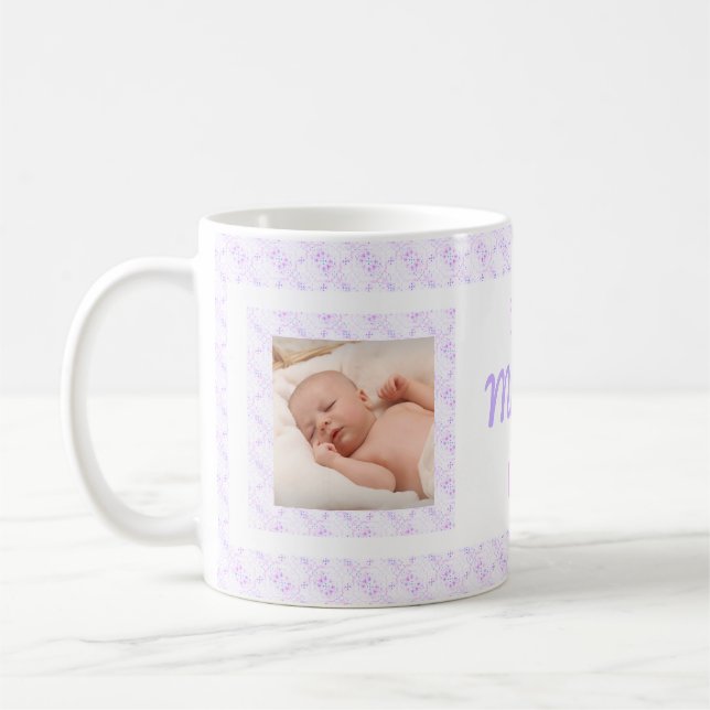 Mug Photo personnalisée Lilac Motif Fête des mères mam (Gauche)