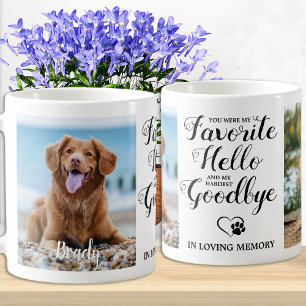 Mug Photo personnalisée Pet Memorial Chien Empreinte d