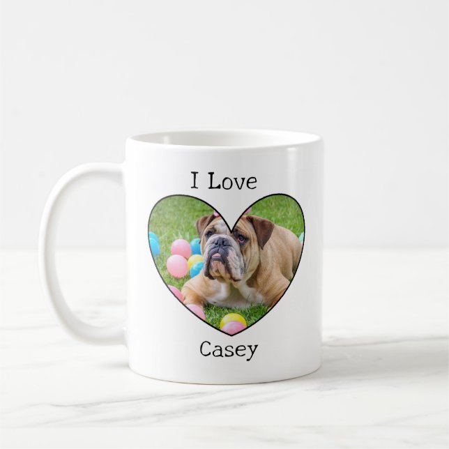 Mug Photo pour animaux customisés et Empreinte de patt (Gauche)