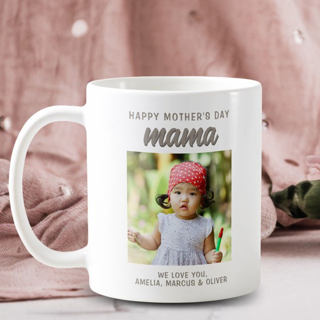 Mug Photo pour enfants de maman moderne Joyeuse fête d (Créateur téléchargé)