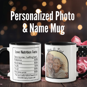 Mug Photo romantique et faits d'amour Saint-Valentin