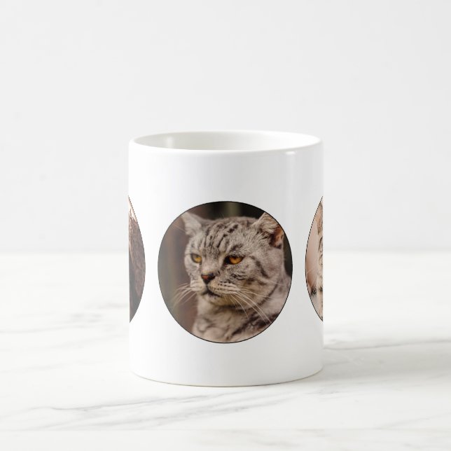 Mug Photo ronde d'animal familier fait sur commande (Centre)