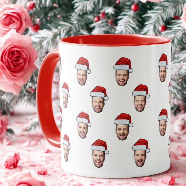 Mug Photo sur mesure Santa Hat Cadeau de Noël (Créateur téléchargé)