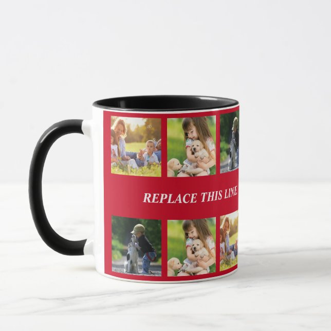 Mug photocollage et texte (Gauche)