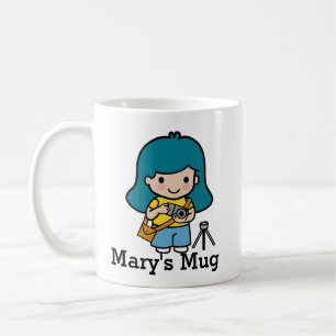 Mug Photographe fille mignonne / Journaliste photo