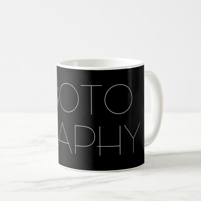 Mug Photographie contemporaine en noir et blanc modern (Devant droit)