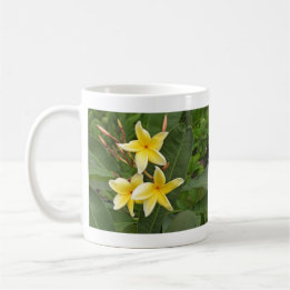 Mug Photographie de fleurs tropicales de Plumeria jaun