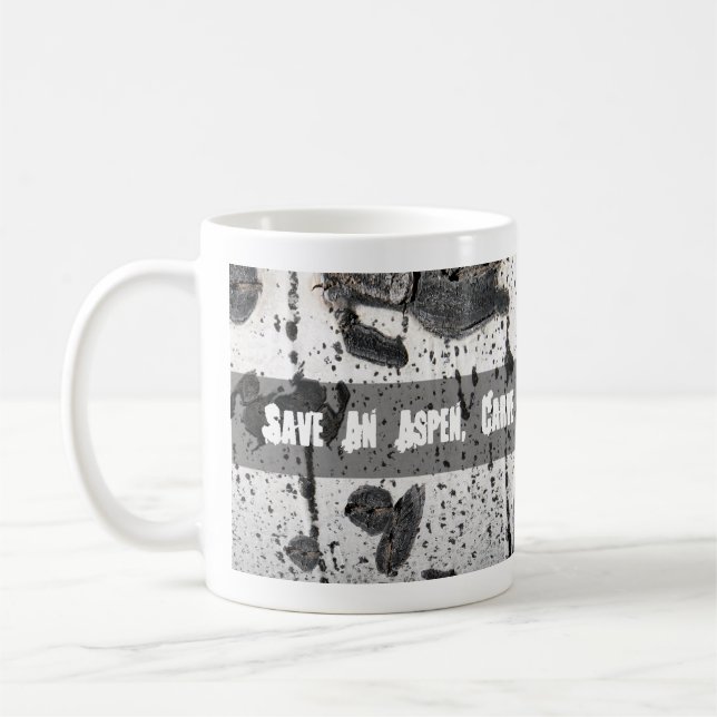 Mug Photographie de gros plan de l'arbre de tremble de (Gauche)