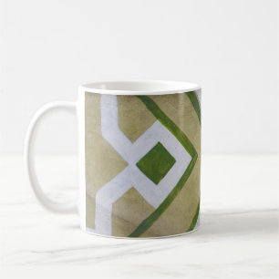 Mug Photographie de gros plan textile Brown, blanc et