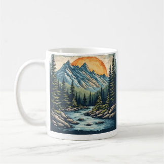 Mug Photographie de la nature du lac de la forêt de mo