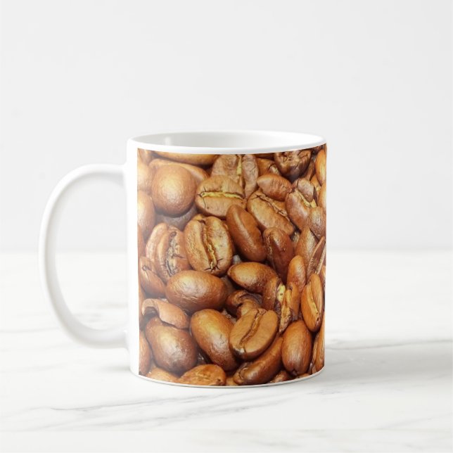 Mug Photographie des fèves de café (Gauche)
