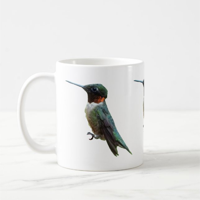Mug Photographie d'oiseau de colibri à gorge rubis (Gauche)