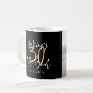 Mug Photographie en écriture moderne de 30 ans en noi