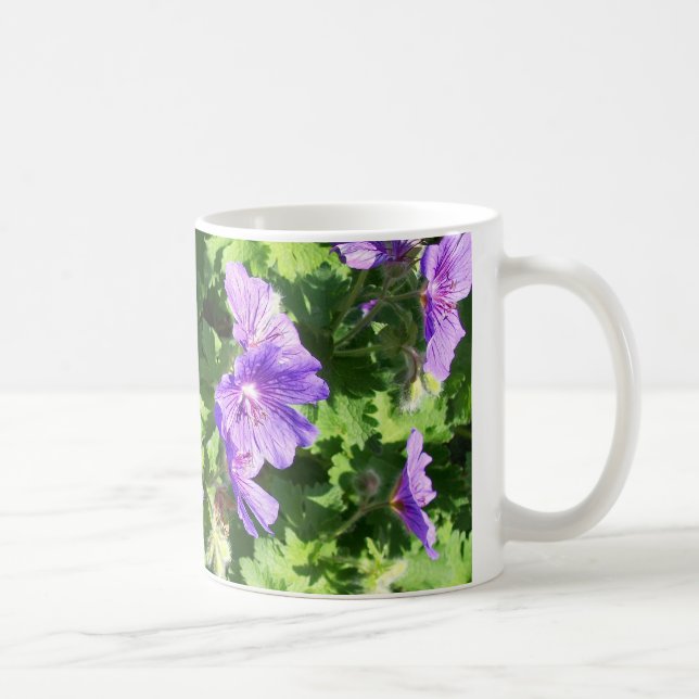Mug Photographie florale de géranium bleu (Droite)