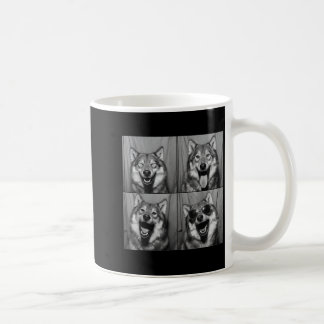 Mug Photomaton de loup drôle Lunettes de soleil Chien