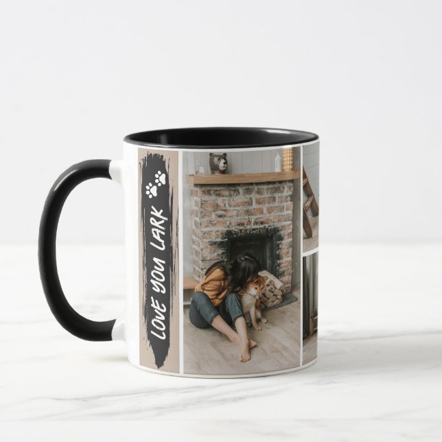 Mug Photos de Chien de Chien de Cute Personnalisé Coll (Gauche)
