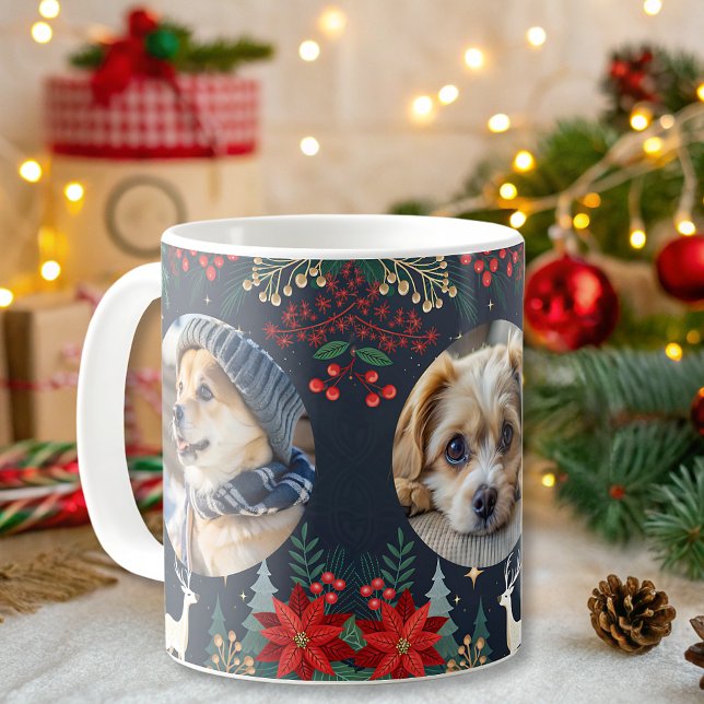 Mug photos de chiens de vacances personnalisées (Créateur téléchargé)
