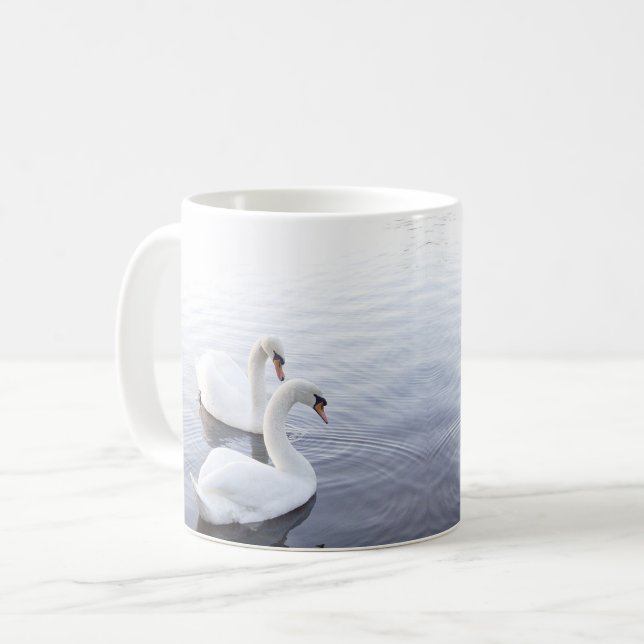 Mug Photos de cygnes tranquilles (Devant gauche)