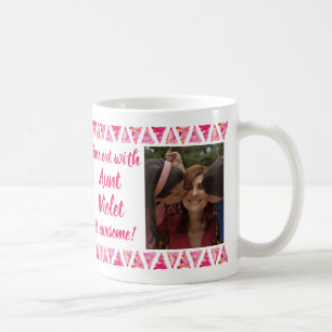 Mug Photos de la coutume 3 et texte - frontières rose