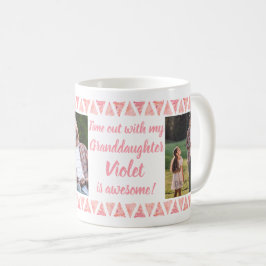 Mug Photos de la coutume 3 et texte - frontières roses