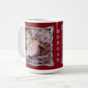 Mug Photos et nom de bébé personnalisés dans cadre arg