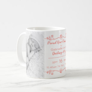 Mug Photos nouveau-nées de bébé et stat de naissanc