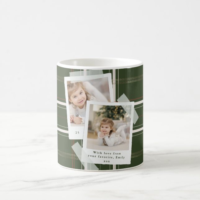 Mug Photos traditionnelles Plaid Cosy Cabine Green Che (Centre)