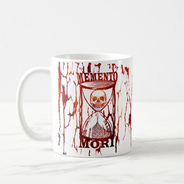 Mug Phrase latin - Saisir Le Jour - Crâne Memento Mori (Gauche)