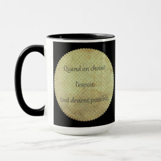 Mug Phrase motivation - proverbe en Français - vintage
