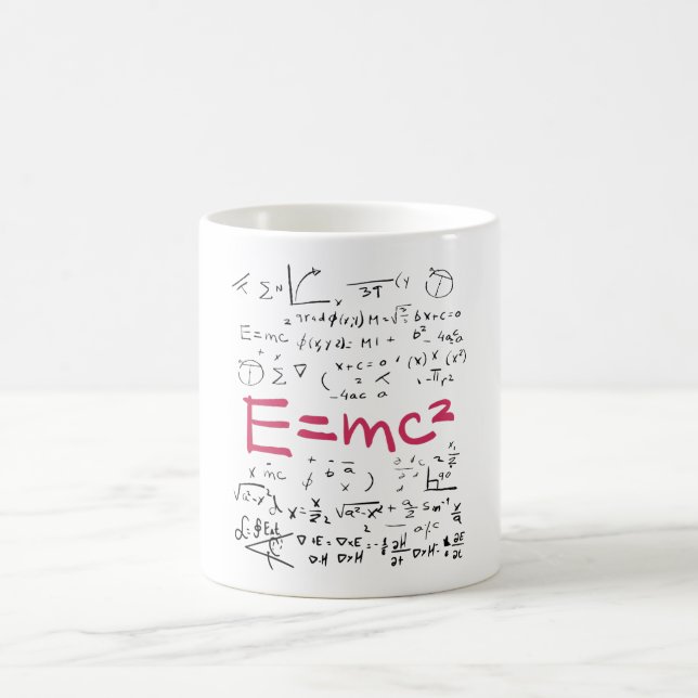 Mug Physics and Math Formulas EMC2 (Centre)