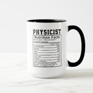 Mug Physique amusant Nutrition Facts Personnel employé
