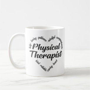 Mug Physothérapeute Mot du coeur Nuage