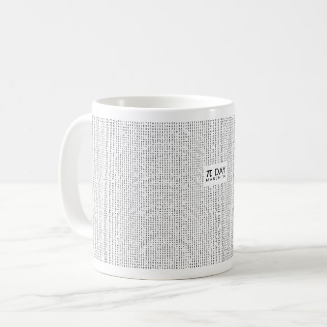 Mug Pi à la 10,000th décimale (Devant gauche)