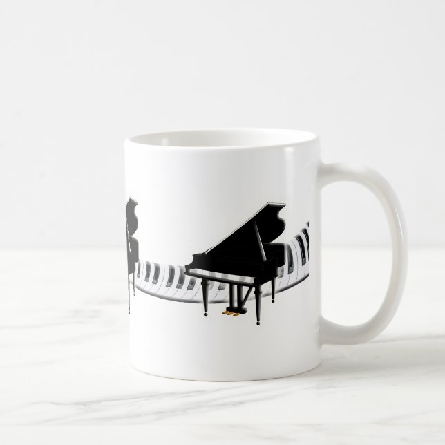 Mug Piano à queue et clavier (Droite)