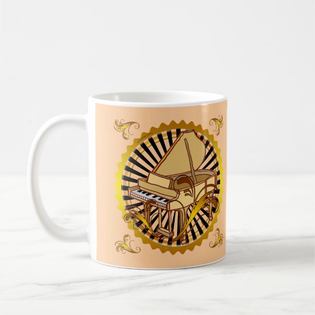 Mug Piano Swirls (Gauche)