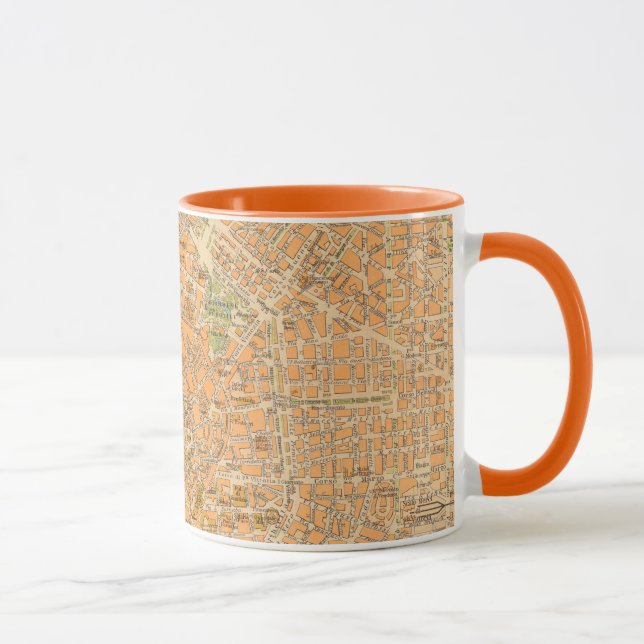 Mug Pianta di Milano - Carte de Milan, Italie (Droite)