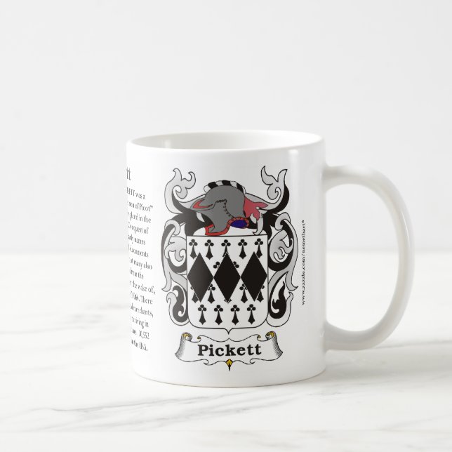 Mug Pickett, l'origine, la signification et la crête (Droite)