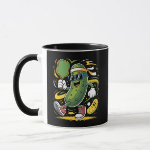 Mug Pickle Jouant au Pickleball
